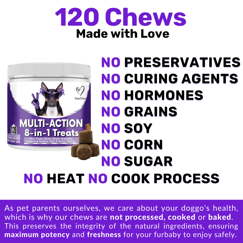 120 tasty calming treats for stress, anxiety & fear | 8-in-1 Multi-Action Treats
